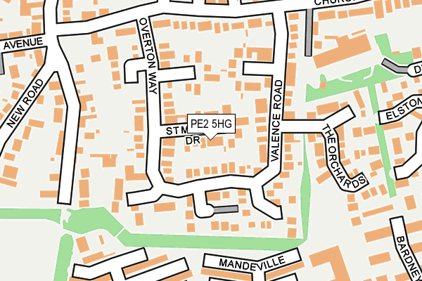 PE2 5HG map - OS OpenMap – Local (Ordnance Survey)