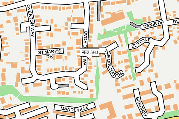 PE2 5HJ map - OS OpenMap – Local (Ordnance Survey)