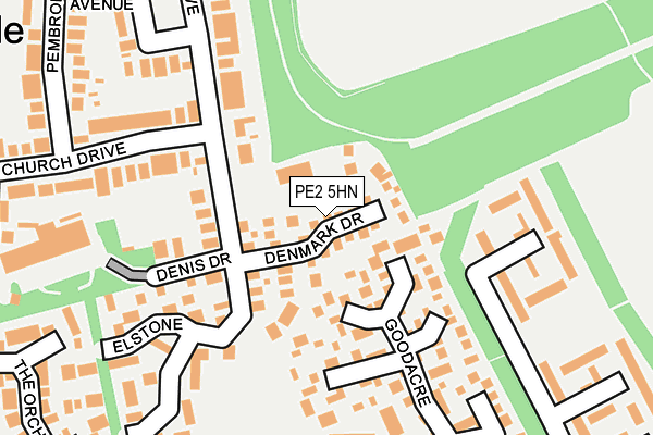 PE2 5HN map - OS OpenMap – Local (Ordnance Survey)
