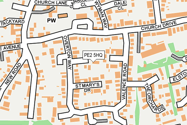 PE2 5HQ map - OS OpenMap – Local (Ordnance Survey)