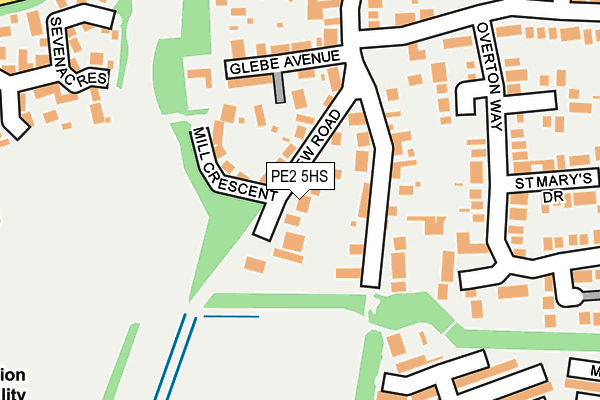 PE2 5HS map - OS OpenMap – Local (Ordnance Survey)