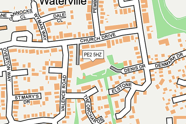 PE2 5HZ map - OS OpenMap – Local (Ordnance Survey)