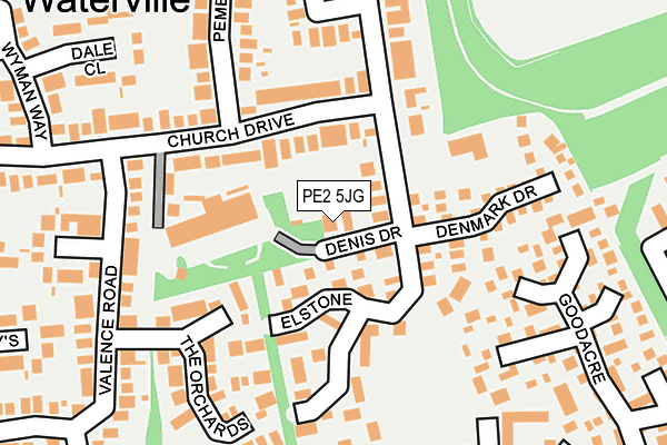 PE2 5JG map - OS OpenMap – Local (Ordnance Survey)