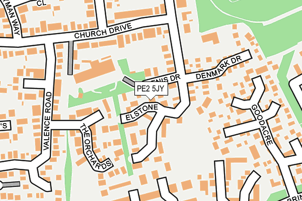 PE2 5JY map - OS OpenMap – Local (Ordnance Survey)