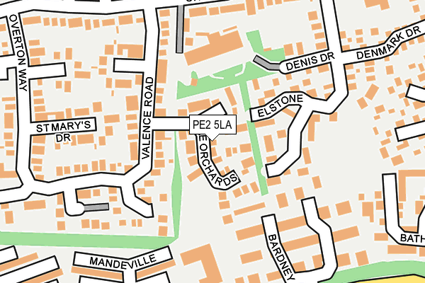 PE2 5LA map - OS OpenMap – Local (Ordnance Survey)