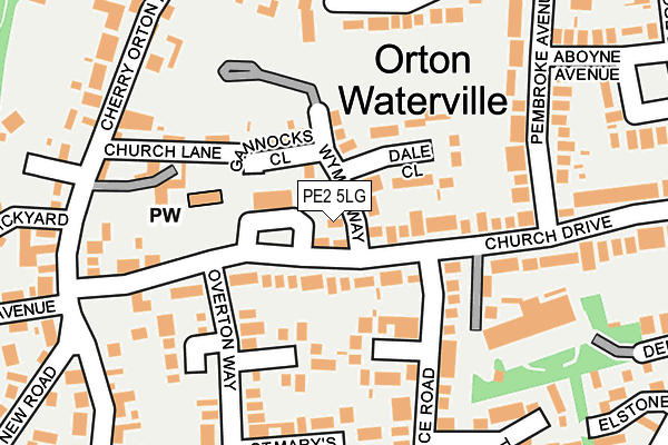 PE2 5LG map - OS OpenMap – Local (Ordnance Survey)