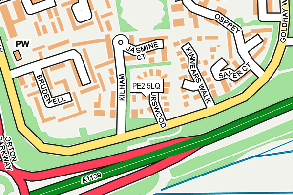 PE2 5LQ map - OS OpenMap – Local (Ordnance Survey)