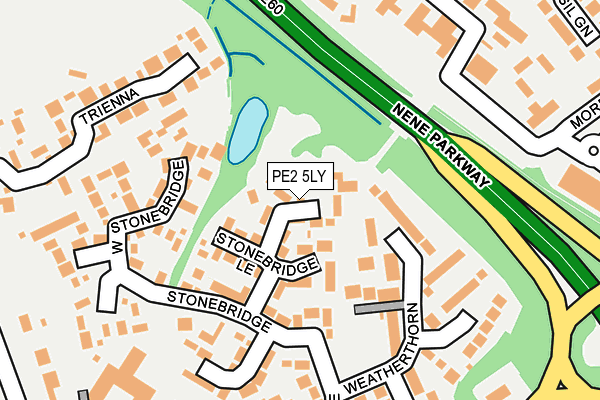 PE2 5LY map - OS OpenMap – Local (Ordnance Survey)