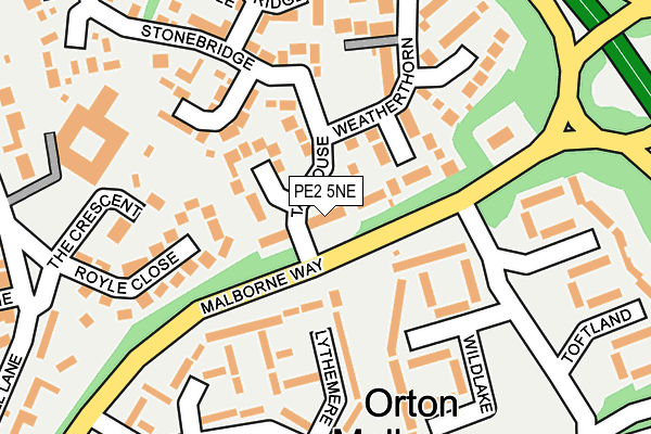 PE2 5NE map - OS OpenMap – Local (Ordnance Survey)