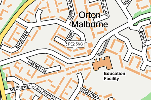 PE2 5NG map - OS OpenMap – Local (Ordnance Survey)