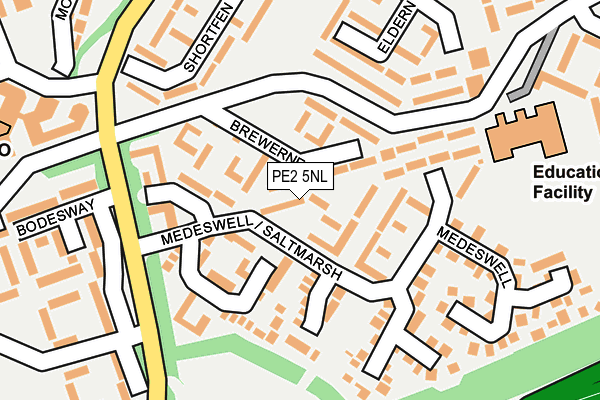 PE2 5NL map - OS OpenMap – Local (Ordnance Survey)