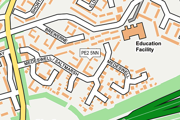 PE2 5NN map - OS OpenMap – Local (Ordnance Survey)