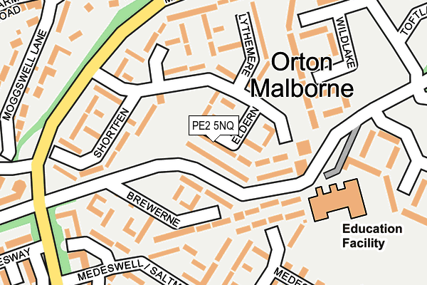 PE2 5NQ map - OS OpenMap – Local (Ordnance Survey)