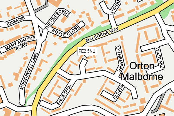 PE2 5NU map - OS OpenMap – Local (Ordnance Survey)