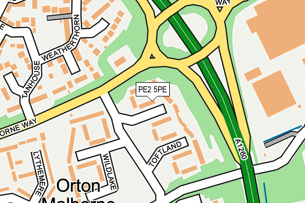 PE2 5PE map - OS OpenMap – Local (Ordnance Survey)