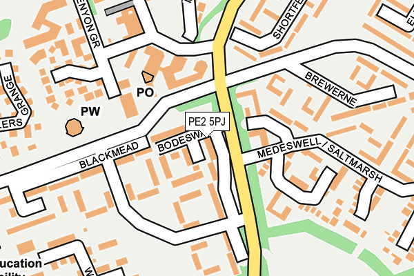 PE2 5PJ map - OS OpenMap – Local (Ordnance Survey)
