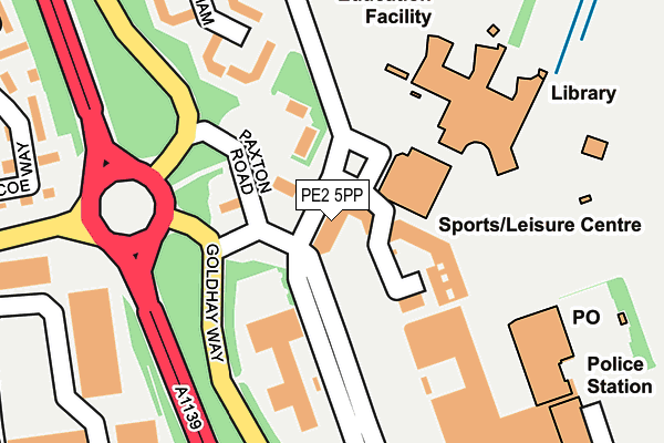 PE2 5PP map - OS OpenMap – Local (Ordnance Survey)