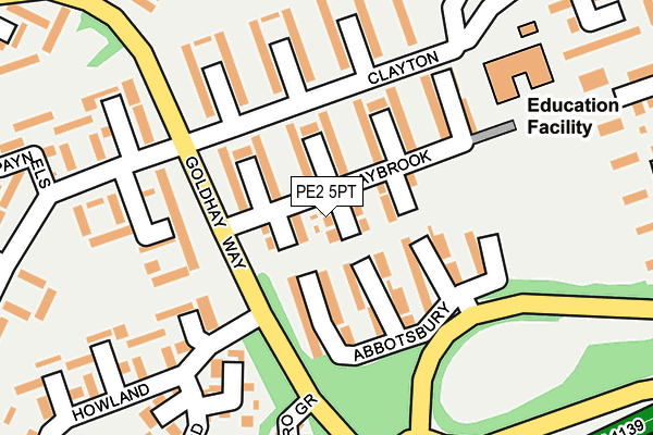 PE2 5PT map - OS OpenMap – Local (Ordnance Survey)