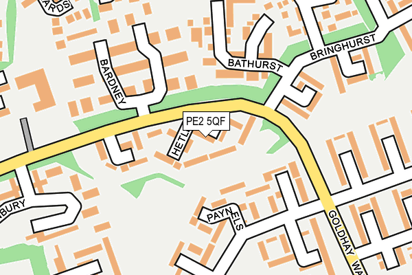 PE2 5QF map - OS OpenMap – Local (Ordnance Survey)