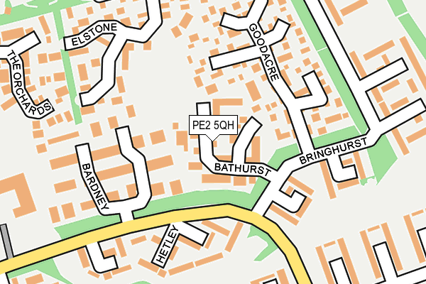 PE2 5QH map - OS OpenMap – Local (Ordnance Survey)