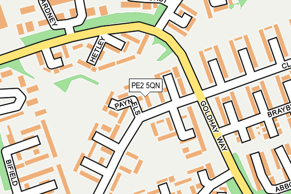 PE2 5QN map - OS OpenMap – Local (Ordnance Survey)