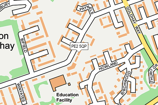 PE2 5QP map - OS OpenMap – Local (Ordnance Survey)