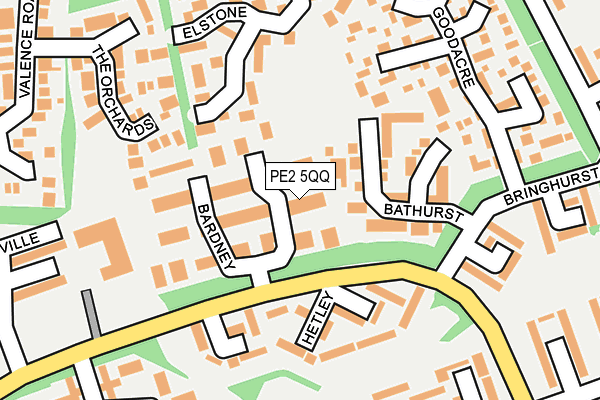 PE2 5QQ map - OS OpenMap – Local (Ordnance Survey)