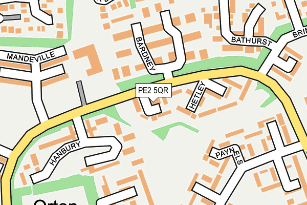 PE2 5QR map - OS OpenMap – Local (Ordnance Survey)