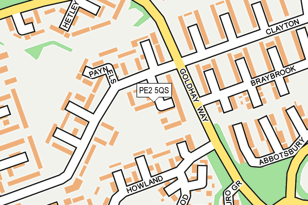 PE2 5QS map - OS OpenMap – Local (Ordnance Survey)