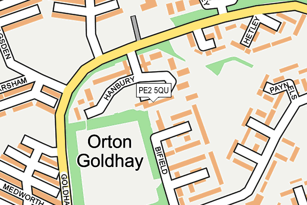 PE2 5QU map - OS OpenMap – Local (Ordnance Survey)