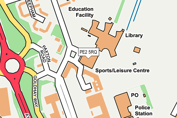 PE2 5RQ map - OS OpenMap – Local (Ordnance Survey)