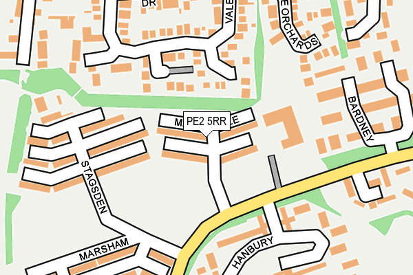 PE2 5RR map - OS OpenMap – Local (Ordnance Survey)