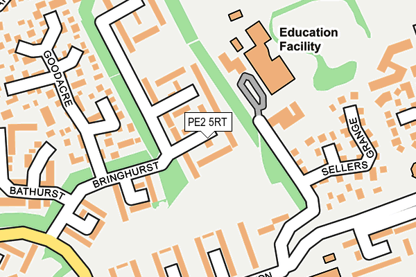 PE2 5RT map - OS OpenMap – Local (Ordnance Survey)