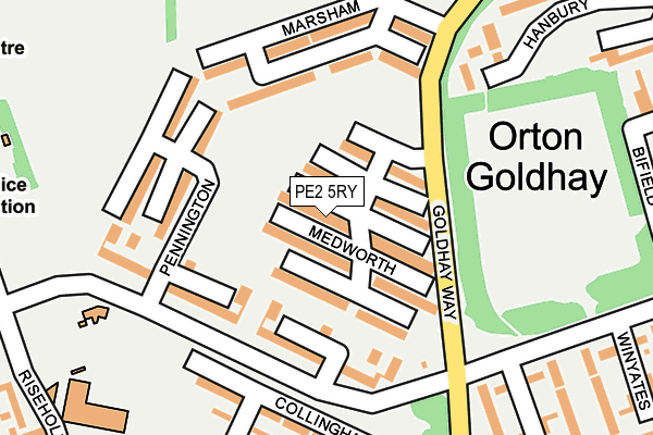 PE2 5RY map - OS OpenMap – Local (Ordnance Survey)