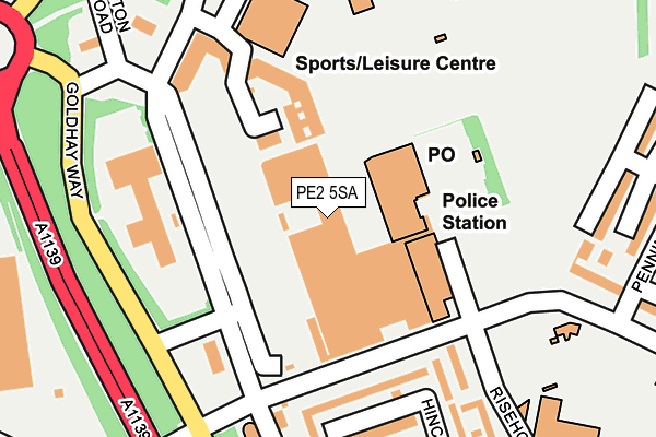 PE2 5SA map - OS OpenMap – Local (Ordnance Survey)