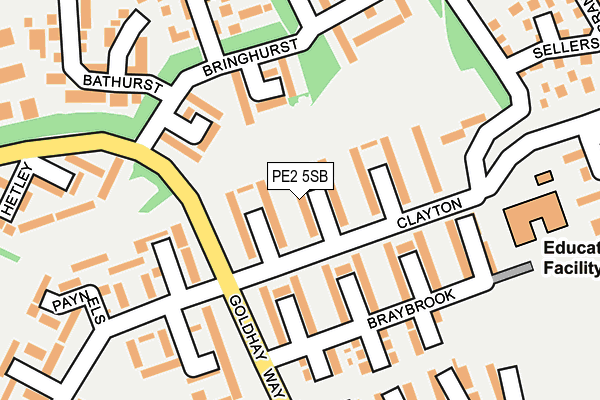 PE2 5SB map - OS OpenMap – Local (Ordnance Survey)