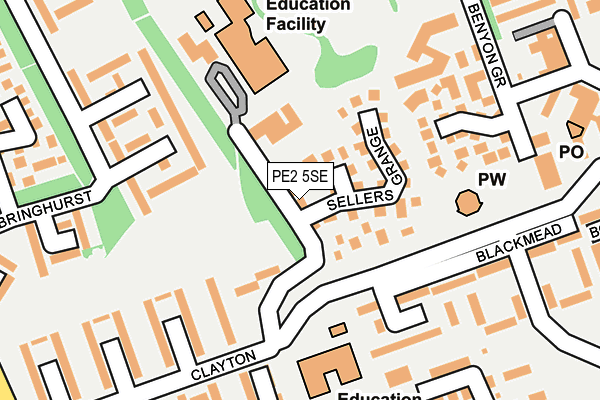 PE2 5SE map - OS OpenMap – Local (Ordnance Survey)