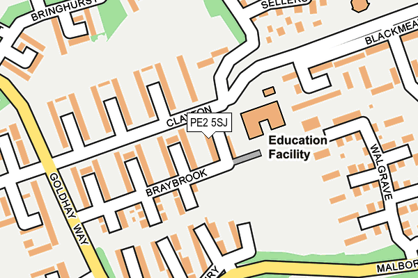 PE2 5SJ map - OS OpenMap – Local (Ordnance Survey)