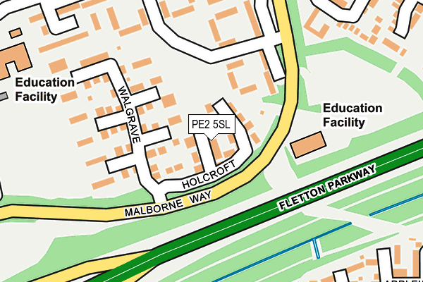 PE2 5SL map - OS OpenMap – Local (Ordnance Survey)