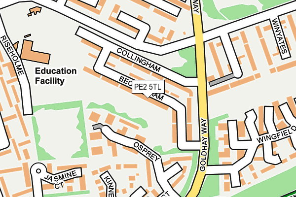 PE2 5TL map - OS OpenMap – Local (Ordnance Survey)