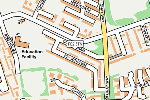 PE2 5TN map - OS OpenMap – Local (Ordnance Survey)