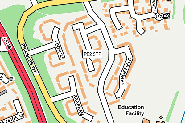 PE2 5TP map - OS OpenMap – Local (Ordnance Survey)