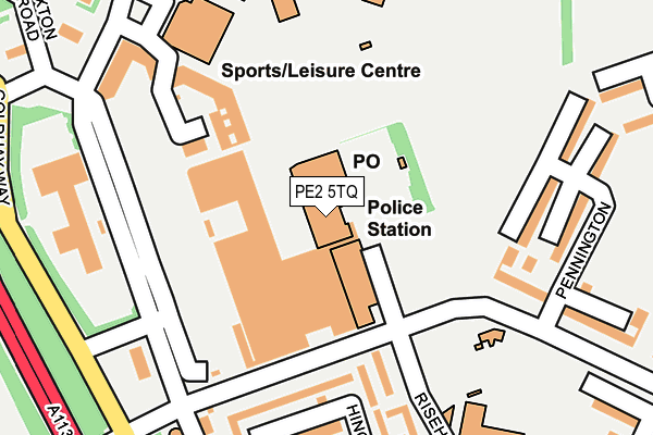 PE2 5TQ map - OS OpenMap – Local (Ordnance Survey)