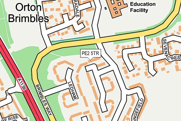 PE2 5TR map - OS OpenMap – Local (Ordnance Survey)
