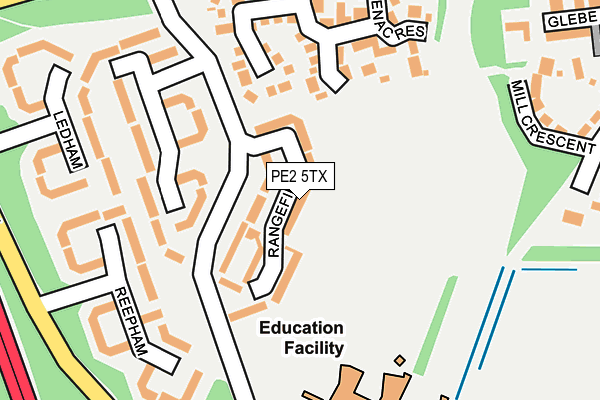 PE2 5TX map - OS OpenMap – Local (Ordnance Survey)