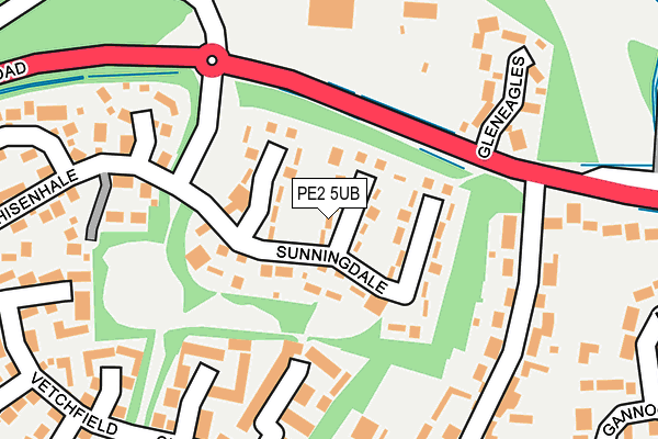 PE2 5UB map - OS OpenMap – Local (Ordnance Survey)