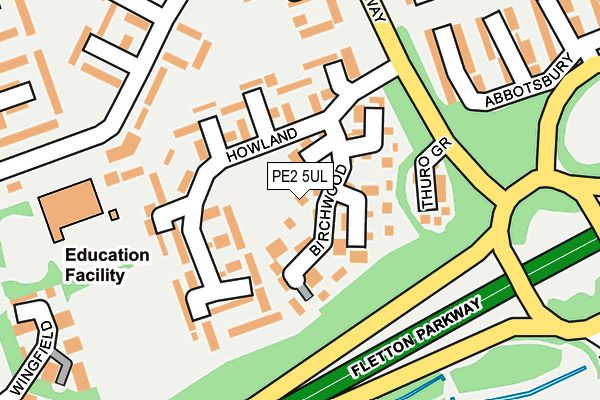 PE2 5UL map - OS OpenMap – Local (Ordnance Survey)