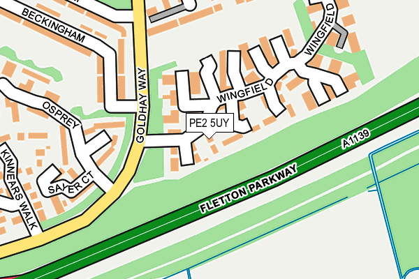 PE2 5UY map - OS OpenMap – Local (Ordnance Survey)