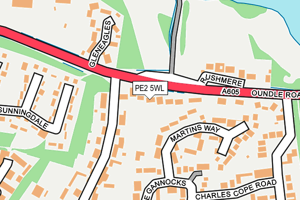 PE2 5WL map - OS OpenMap – Local (Ordnance Survey)