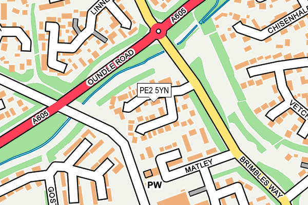 PE2 5YN map - OS OpenMap – Local (Ordnance Survey)